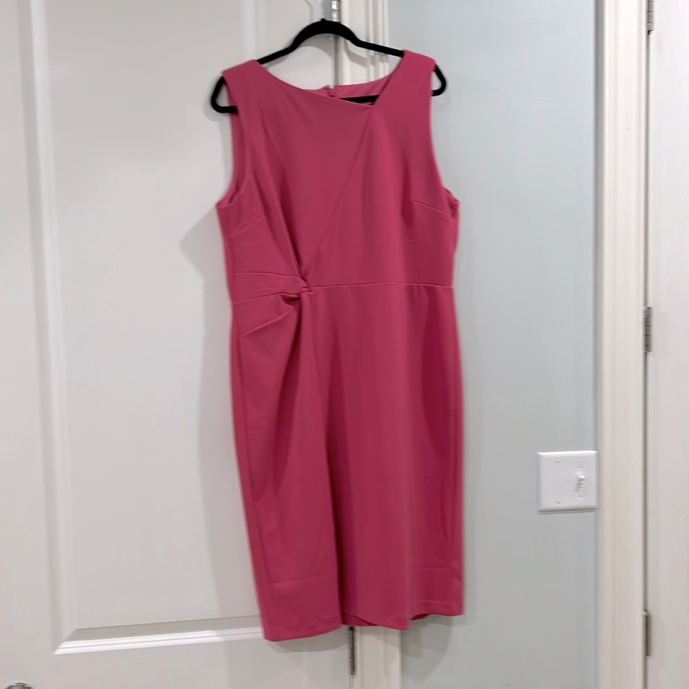 Talbots Pink  Sheath Dress Sz 16